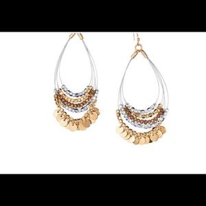 Metallic Bead TearDrop Earrings